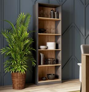 Półka na książki 60cm antracyt z dębem artisan | Umeblowana.com