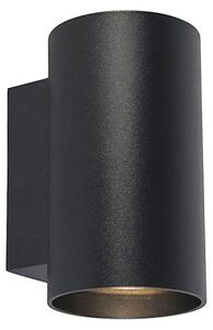 Inteligentna lampa ścienna o nowoczesnym wyglądzie czarna z 2 żarówkami Wifi GU10 - Sandy