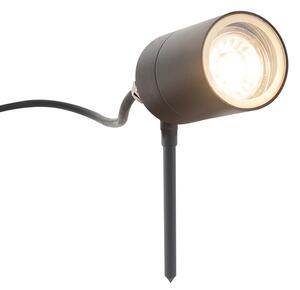 Inteligentny nowoczesny reflektor antracytowy IP44 z WiFi GU10 - Solo
