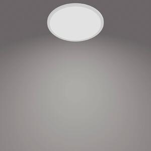 Philips Lampa sufitowa LED Superslim, możliwość ściemniania, biały / opal, łazienka, metal