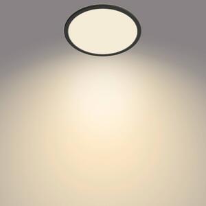 Philips Lampa sufitowa LED Superslim, możliwość ściemniania, czarny, łazienka, metal