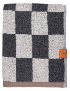 Antracytowo-beżowy ręcznik z bawełny organicznej frotte 50x90 cm Retro – Mette Ditmer Denmark