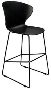 Krzesło Barowe Ali Czarny - Polipropylen, Metal