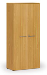 Szafa biurowa z drzwiami PRIMO WOOD, 800 x 420 x 1781 mm, buk