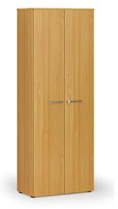 Szafa biurowa z drzwiami PRIMO WOOD, 800 x 420 x 2128 mm, buk