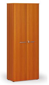 Szafa biurowa z drzwiami PRIMO WOOD, 800 x 420 x 2128 mm, wiśnia