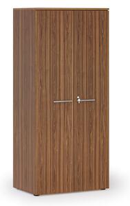 Szafa biurowa z drzwiami PRIMO WOOD, 800 x 500 x 1781 mm, orzech