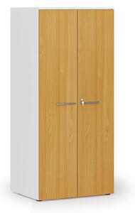 Szafa biurowa z drzwiami PRIMO WHITE, 1781 x 800 x 600 mm, biały/buk