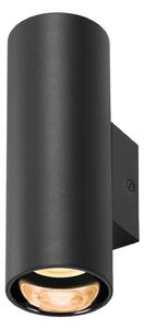 SLV Asto Tube kinkiet, GU10, up/down, czarny