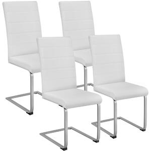 TecTake GmbH krzesła do jadalni - biały, zestaw 4