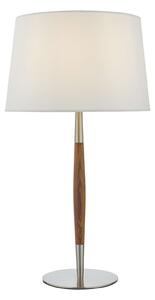 Lampa Stołowa Detroit Table Lamp Satin Nickel Walnut Detail Base Only
