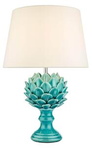 Lampa Srołowa Violetta Table Lamp Blue Ceramic With Shade