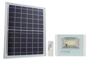 Projektor LED Solarny V-TAC 12W Biały IP65, Pilot, Timer VT-25W 6400K 550lm
