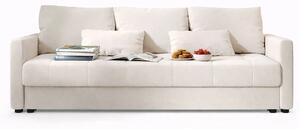 Kremowa welurowa sofa tapicerowana N4-M33