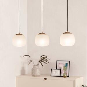 EGLO Lampa wisząca szklana Cominio, możliwość ściemniania, kremowy / amber, salon / jadalnia, szkło