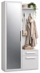 Biała Garderoba Z Lustrem F0-F50