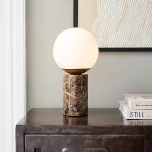 Nordlux Lampa stołowa Lilly Marble, brązowy / rdzawy, salon / jadalnia, kamień