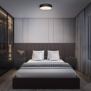 LEDVANCE Lampa sufitowa Orbis Paris, możliwość ściemniania, czarny, salon / jadalnia, tkanina / materiał / jedwab