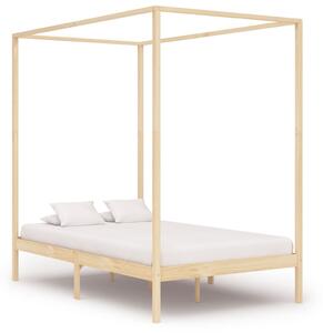 Rama łóżka z baldachimem i 2 szufladami, sosna, 140 x 200 cm