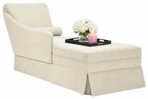 Elegancki kremowy szezlong tapicerowany aksamitem M1-P86
