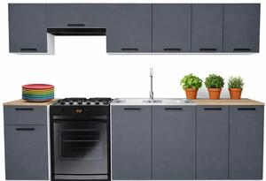 Zestaw mebli kuchennych 240 cm antracyt D5-Z51