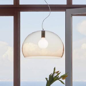 Kartell Lampa wisząca designerska FL/Y, możliwość ściemniania, brązowy / rdzawy, salon / jadalnia, tworzywo sztuczne, design