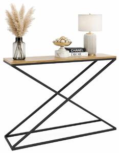 Konsola w stylu loft czarny + dąb lancelot A5-E18