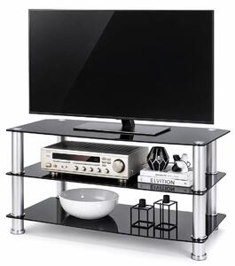 Szklany Stolik Czarny Pod Telewizor B7-H93