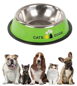 Zielona metalowa miska dla psa/kota FIDO