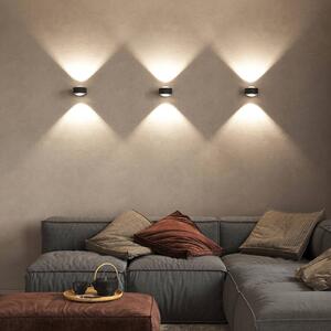 Top Light Kinkiet LED PUK Maxx Wall, możliwość ściemniania, czarny, salon / jadalnia, metal, design