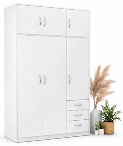 Biała szafa z nadstawką E5-N52