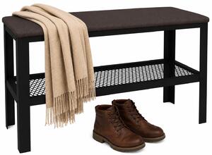 Siedzisko do przedpokoju w stylu loft czarny + wenge Z1-S42