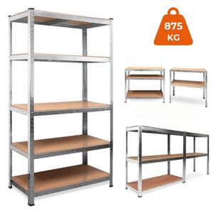 Jurhan Regał o dużej nośności HEAVY, maks. 875kg, 90x40x180cm, srebrna