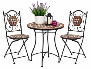 3-cz. ceramiczny, terakotowy zestaw mebli bistro S0-R57