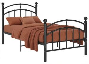 Czarne Metalowe Łóżko Pojedyncze 100X200 Cm A4-F04