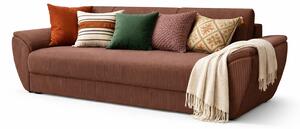 Łososiowa sofa rozkładana z pojemnikiem E9-P06