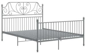 Szare metalowe łóżko w stylu loftowym 140x200 cm G4-W98