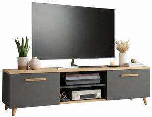 Antracytowa Szafka Pod Telewizor Na Nóżkach Z8-N52
