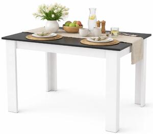 Prostokątny stół kuchenny 120x 80 cm czarny + biały A2-W96