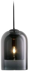 Bell - lampa wisząca czarna szkło szare