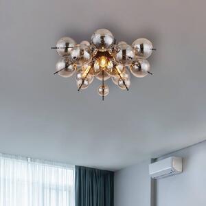 Globo Lampa sufitowa Udo, dymny szary, Ø 55 cm, szkło