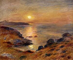 Reprodukcja The Setting of the Sun at Douarnenez Couche de Soleil a Douarnenez 1883, Renoir, Pierre Auguste