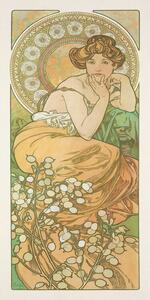 Reprodukcja Topaz from The Precious Stones Series, Alfons Mucha