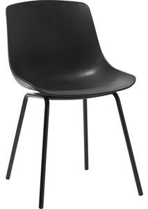 Krzesło z tworzywa sztucznego z metalowymi nogami Dave, 2 szt
