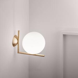 FLOS Kinkiet designerski IC C/W1, możliwość ściemniania, mosiężny / złoty, salon / jadalnia, mosiądz, design