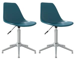 Obrotowe krzesła stołowe, 2 szt., turkusowe, PP
