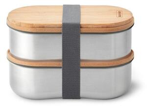 Lunchbox 2 szt. z podziałką Bento – Black + Blum