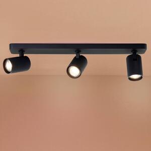 Brilliant Reflektor sufitowy LED Marty, długość 53 cm, piaskowy czarny, 3-punktowy
