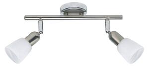 Brilliant Reflektor sufitowy Sofia, żelazo/chrom/biały, długość 33 cm, 2-punktowa