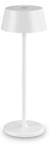 Ideallux Ideal Lux LED ładowalna zewnętrzna lampa stołowa Pure, biały metal 32 cm